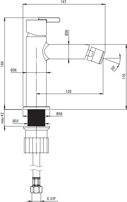 SILIA Robinet pentru bideu BQS_R30M Finisaj: auriu periat