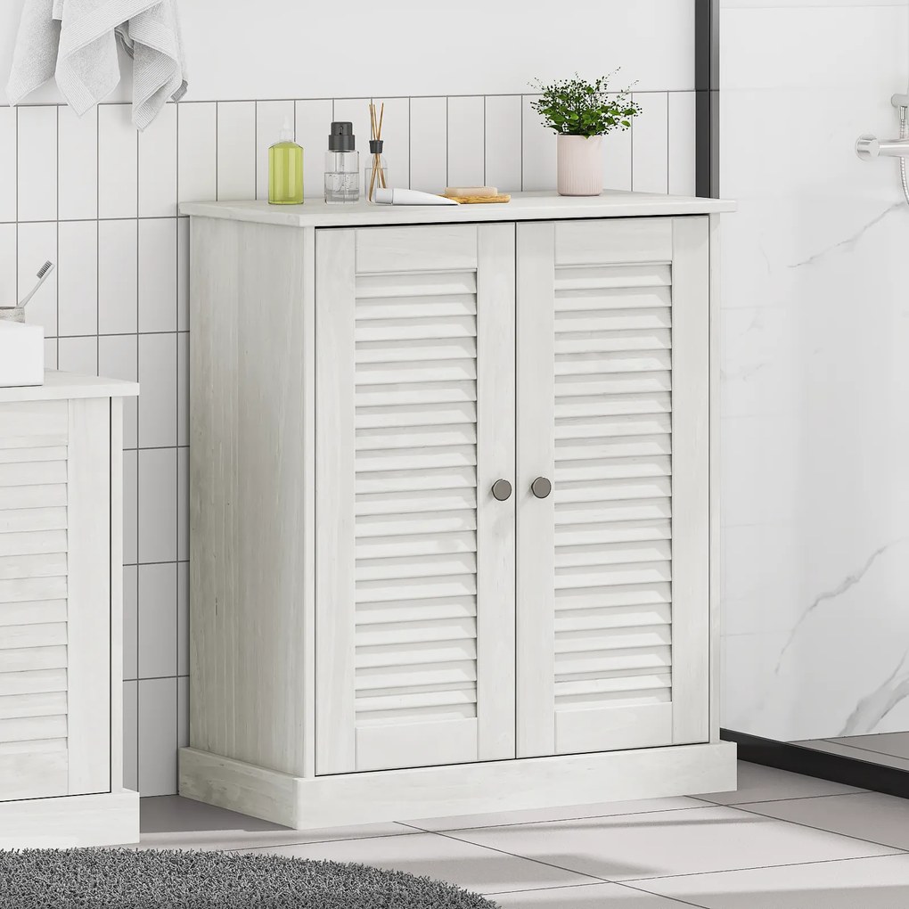 vidaXL Dulap de Baie VIGO Alb 67.5 x 34 x 80 cm Lemn masiv de pin