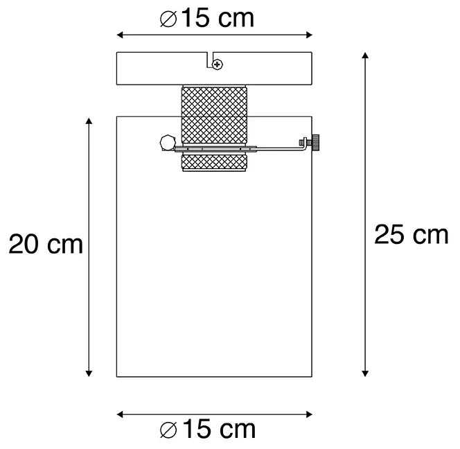 Plafoniera de design neagra cu sticla fumurie - Dome
