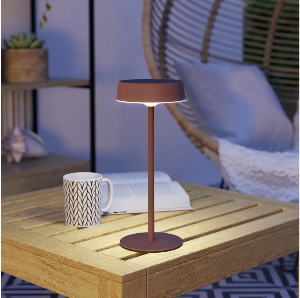 Eglo 75879-LED Lampă de masă solară reîncărcabilă SIMERI LED/3W/5V, 1800 mAh, IP44, portocalie