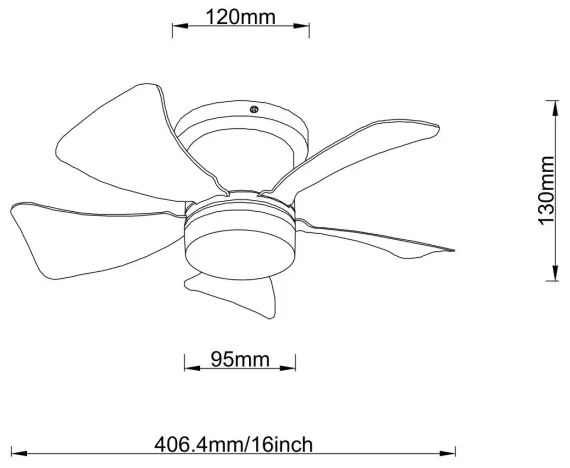 Globo 03609H - Ventilator de tavan cu LED dimabil HINES LED/10W/230V + telecomandă, maro