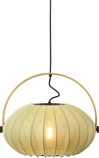 Halo Design 746361 - Pendul pe cablu DC 1xE27/40W/230V, Ø 40 cm, verde/stejar