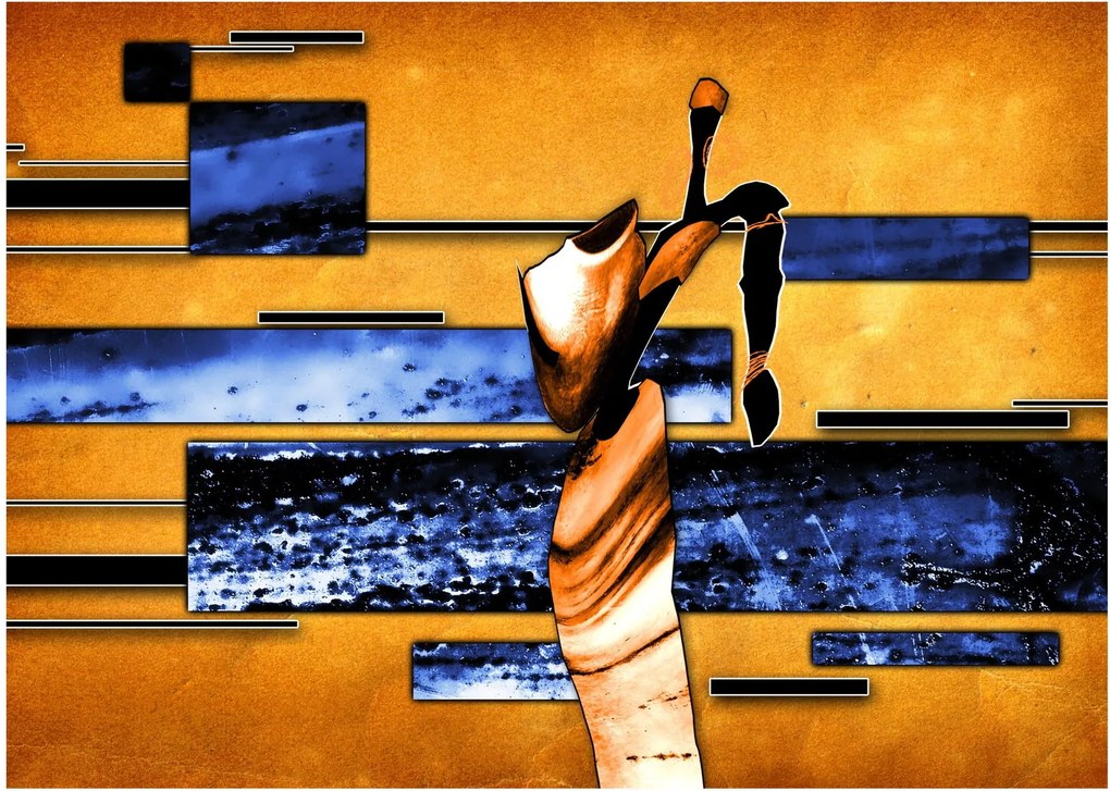 Tablou pe sticlă picturii abstracte (70x50 cm)