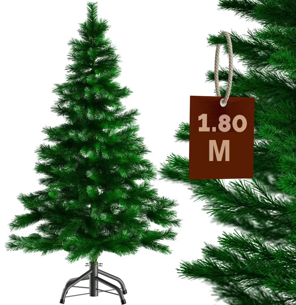 Brad artificial de Crăciun RUDOLPH, 180 cm, verde Casaria