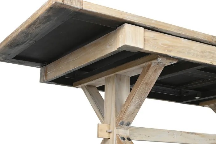 Masa dining extensibila, din lemn reciclat, Elora