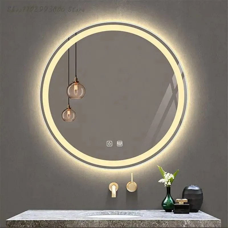 Oglindă Baie LED Premium cu Senzor Touch, Lumina Rece/Calda/Neutra, 80cm