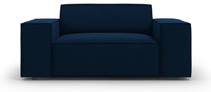 Fotoliu albastru închis cu tapițerie din catifea Jodie – Micadoni Home