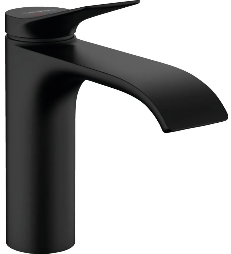 Baterie lavoar baie negru mat, cu ventil inclus Hansgrohe Vivenis 110, CoolStart Negru mat