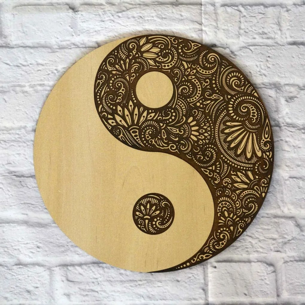 DUBLEZ | Yin Yang – Mandala vindecătoare realizată din lemn