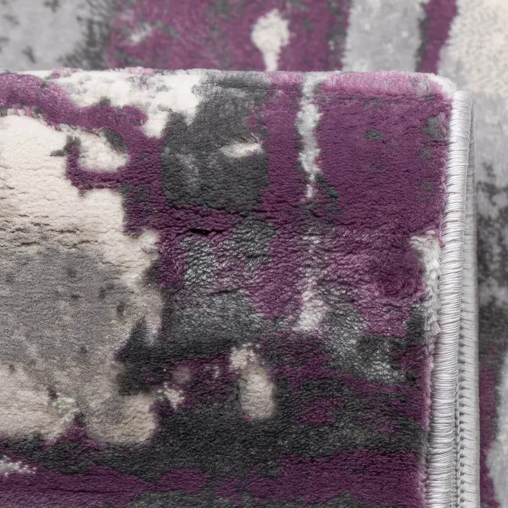 200x300 cm Covor Fusion, Premium, Culoare Mov/Lila, Pentru Living/Hol/Dormitor, Modern, 70% Polyester / 30% Polipropilenă