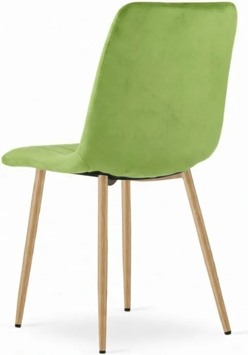 Scaun de catifea verde deschis LAVA