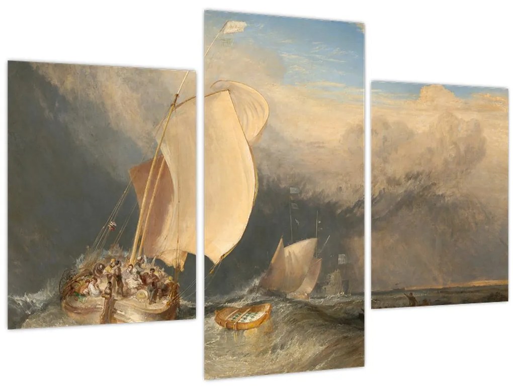 Tablou - William Turner, Fishing Boats with Hucksters Bargaining for Fish, reproducere (90x60 cm)
