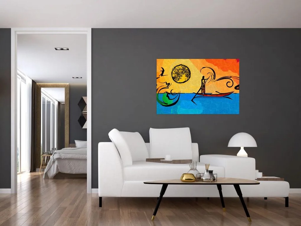 Tablou cu pictură străveche (90x60 cm)