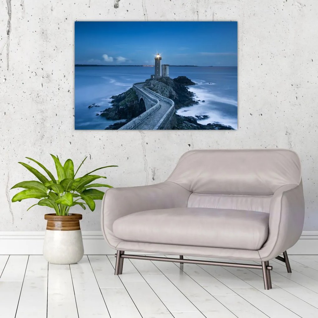 Tablou cu far și marea (90x60 cm)