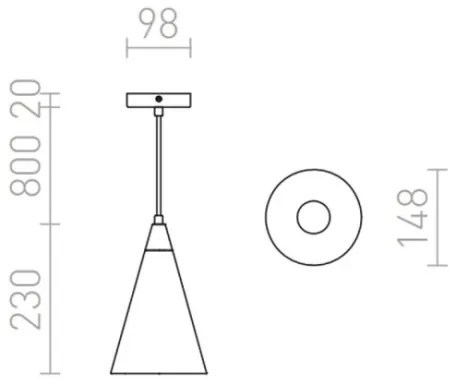 Lustră pe cablu HEIDI 1xE27/28W/230V beton/lemn RED-Design Rendl-R12380