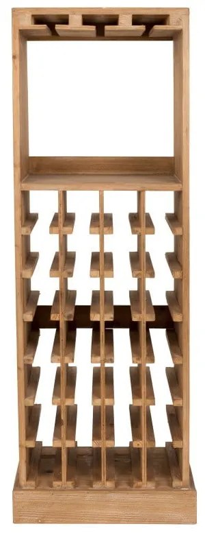 Dulap vinotecă maro din lemn de brad număr de sticle 28, 43,5x118,5 cm Claude – Dutchbone