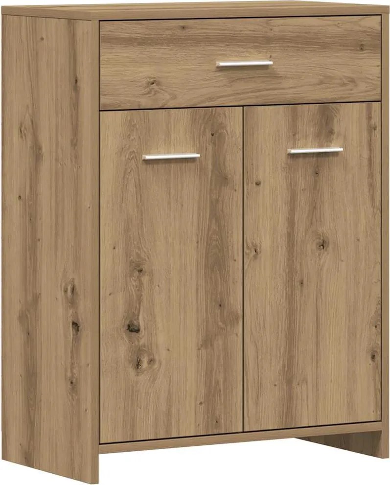 vidaXL Dulap pentru baie stejar artizanal, 60x33x80 cm, lemn prelucrat