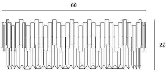 Plafonieră MAXLIGHT C0164 TREND 15xE14/40W/230V d. 60 cm auriu