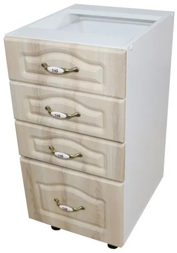 Corp inferior 40 cu 4 sertare Zebra MDF sonoma mustata
