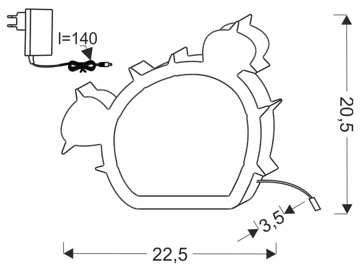 Veioză pentru copii verde Cactus – Candellux Lighting