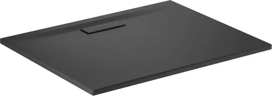 Cadita de dus dreptunghiulara Ideal Standard Ultra Flat New negru mat 100x80 cm