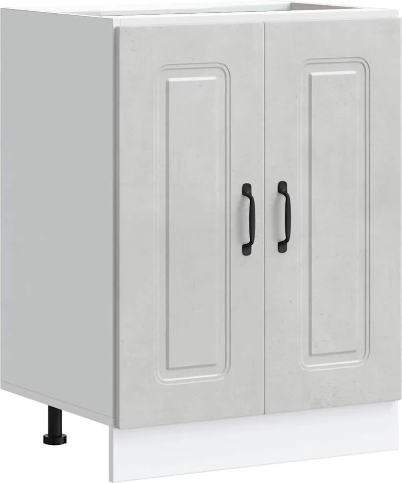 vidaXL Dulap de bază pentru chiuvetă „Kalmar” Beton Gri Lemn prelucrat