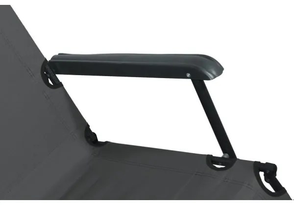 Șezlong pliabil, antracit