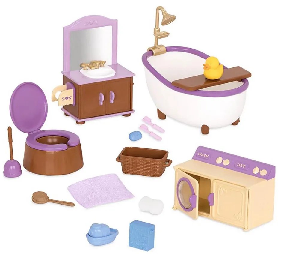 Set de jucării Li'l Woodzeez mobilier pentru baie