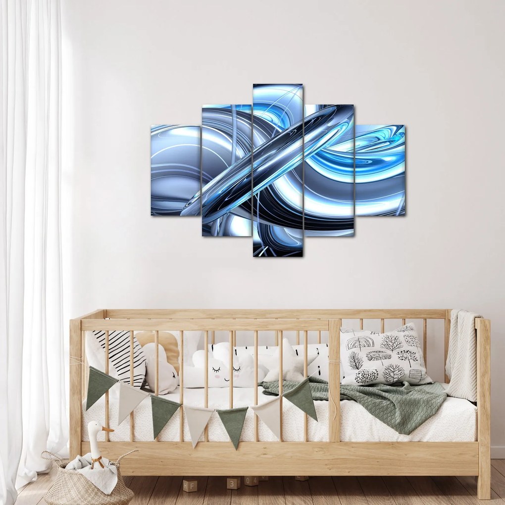 Tabloul cu abstracție albastră (150x105 cm)