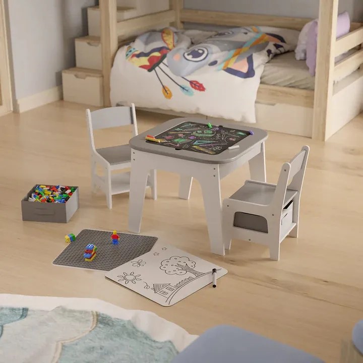 Juskys Set de lemn pentru copii Milou - gri