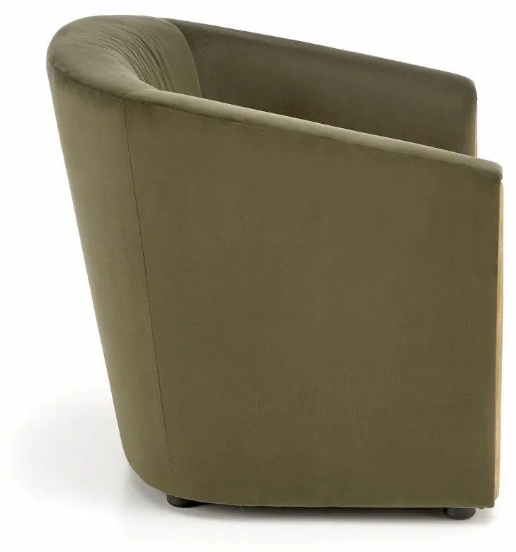 Fotoliu Enrico velvet verde H71 cm