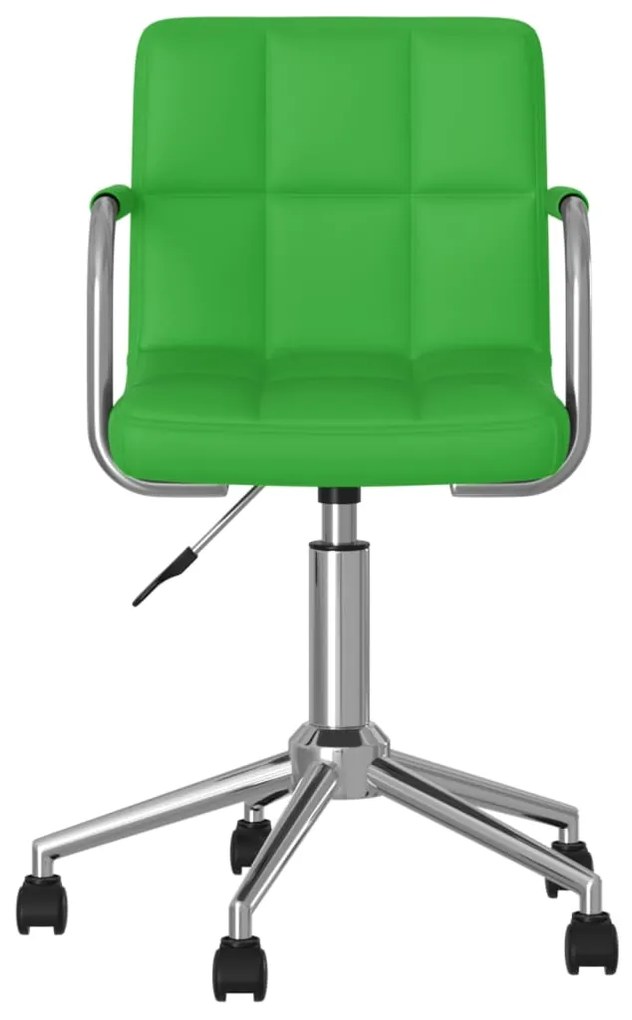 3088174 vidaXL Scaune de bucătărie pivotante, 4 buc. verde, piele artificială