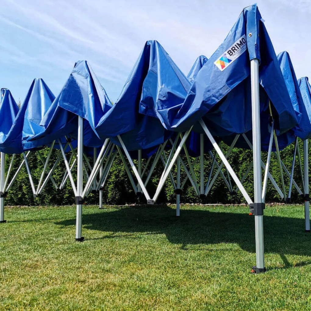 Cort pliant de vânzare din aluminiu 3x3m: Viteză și fiabilitate pentru organizații non-profit și cluburi - cu 3 pereți - Portocaliu