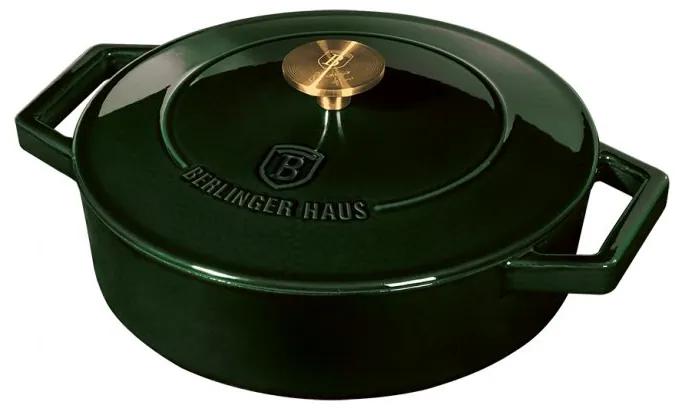 Cratita fonta emailata cu capac 26 cm Emerald Collection Berlinger Haus BH 6504
