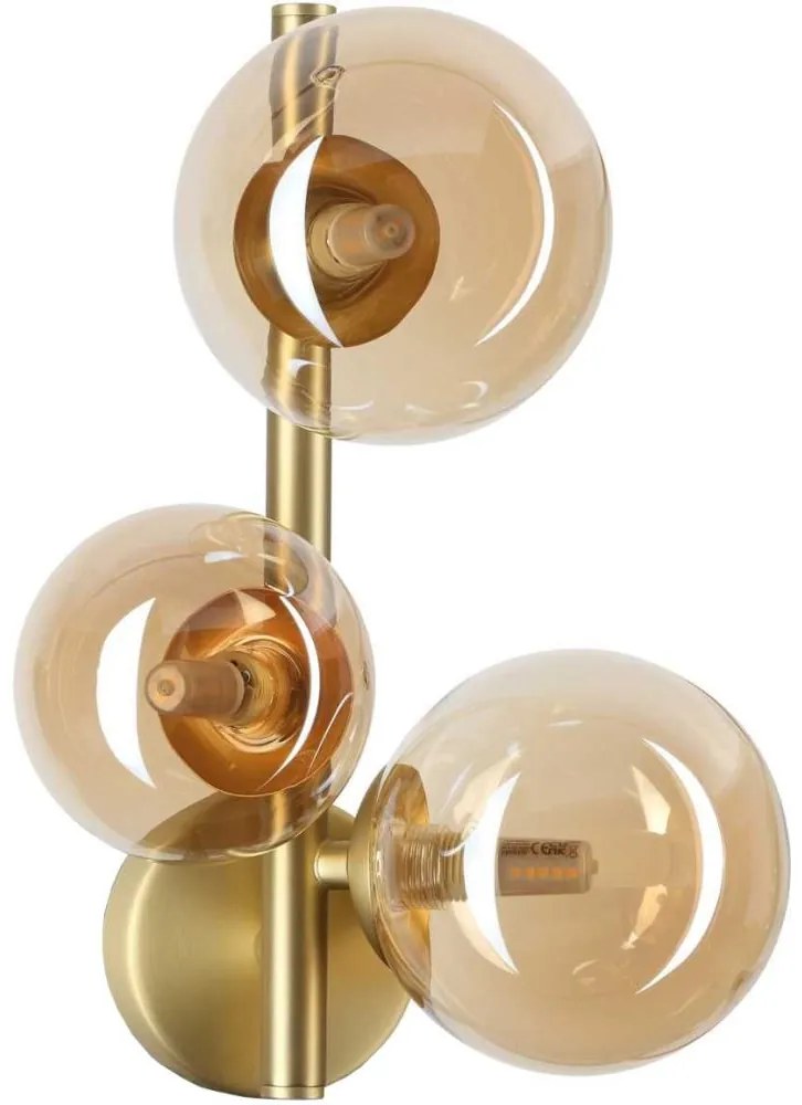 Ideal Lux - PERLAGE Aplică LED de perete 3xG9/3W/230V auriu/fumuriu