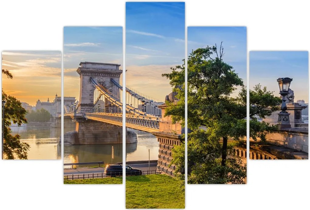 Tablou - Pod peste râu, Budapesta, Ungaria (150x105 cm)