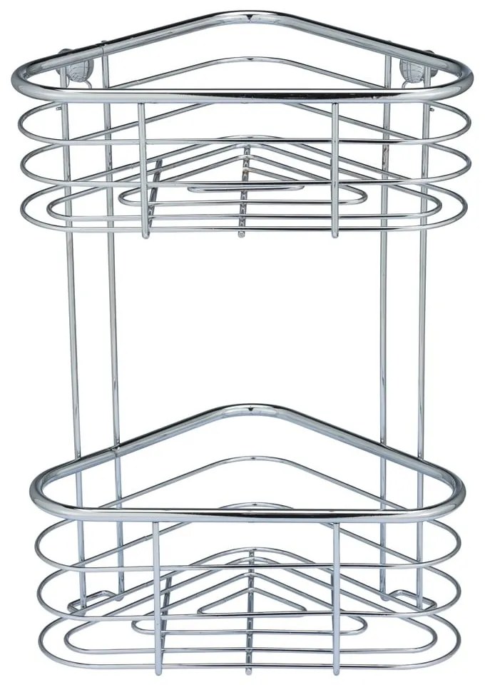 Raft de duș de colț Wenko Trestina, 25 x 35 cm, argintiu