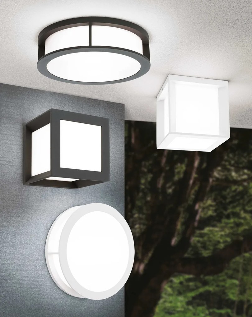 Plafoniera de exterior, protectie IP44, Henry alba