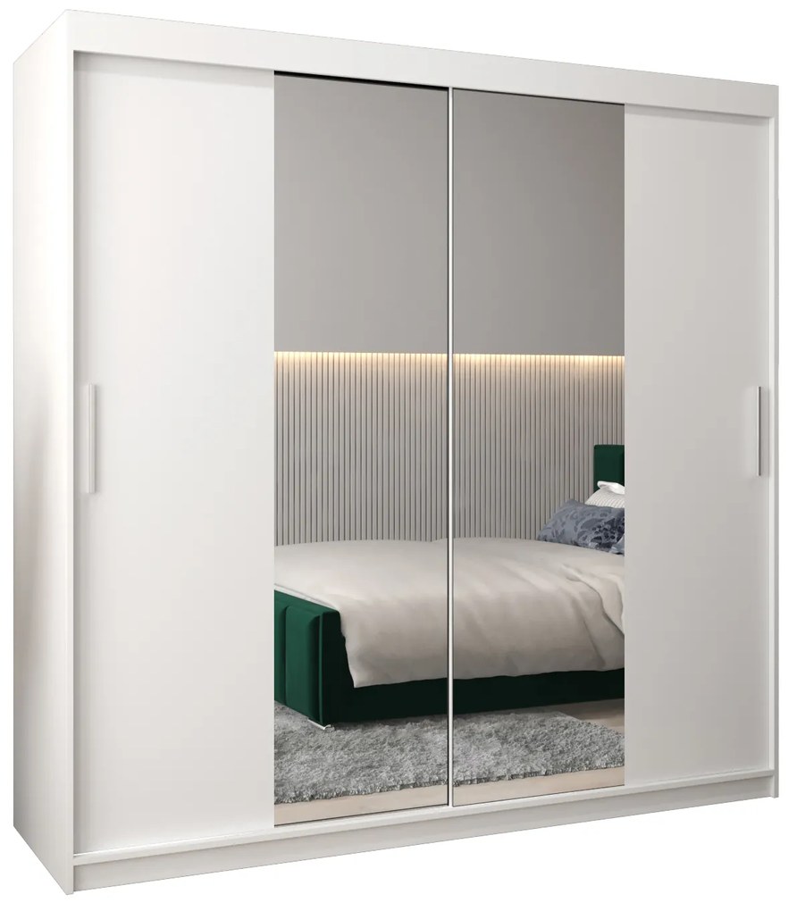 Dulap de haine 200 cm Toki 1 (alb mat + alb mat). 1064929
