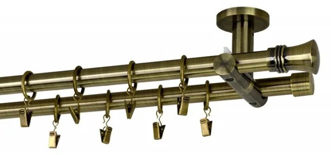 Galerie dubla picior universal- CAPRI- dubla 19/19 - aur antic (Alege marime: 160 cm)
