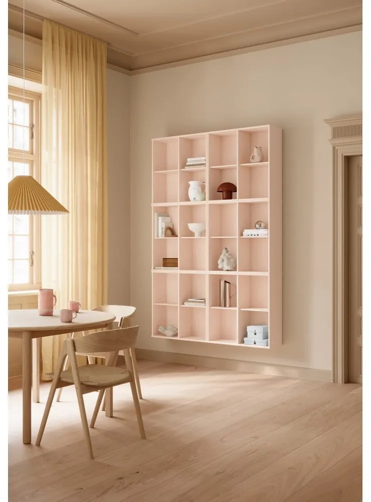 Bibliotecă roz-deschis suspendată 140x140x27 cm Mistral – Hammel Furniture