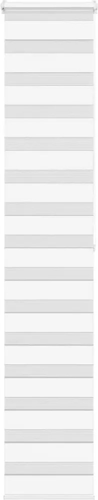 vidaXL Jaluzea tip zebra alb lățime țesătură 40,9 cm poliester