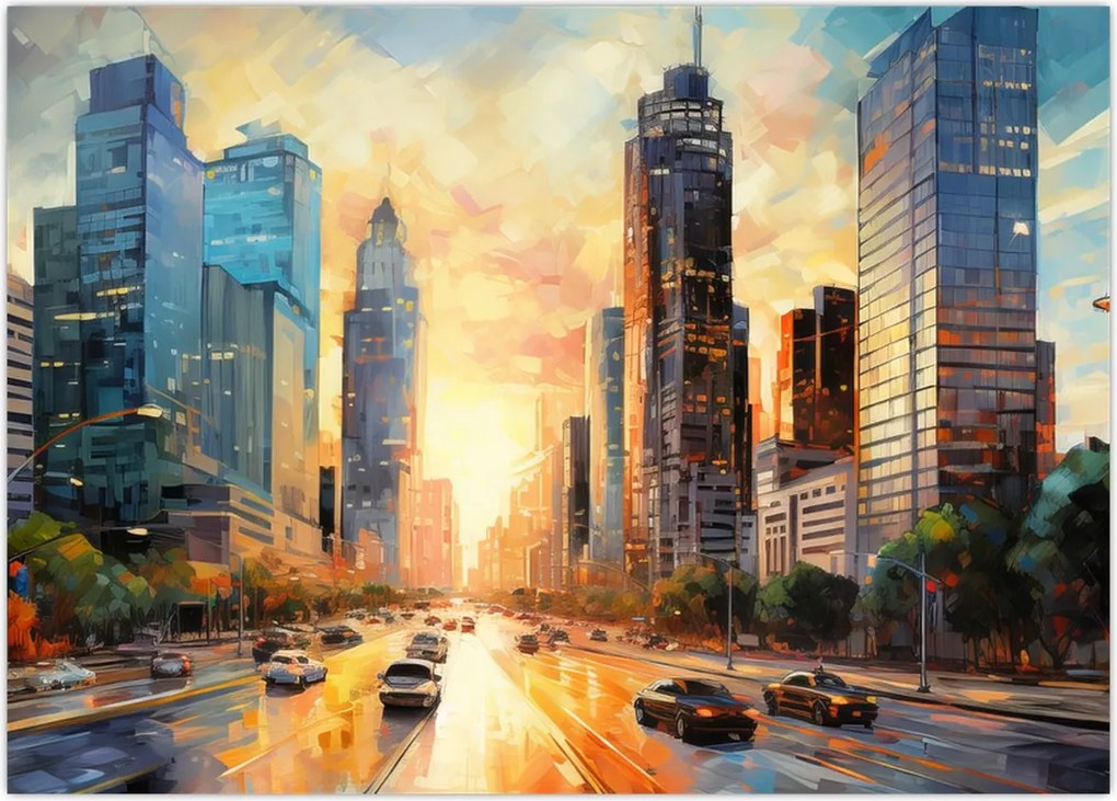 Tablou - Pictura orașului (70x50 cm)