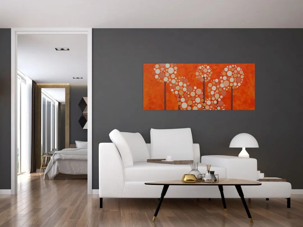 Tablou - Pădurea portocalie (120x50 cm)