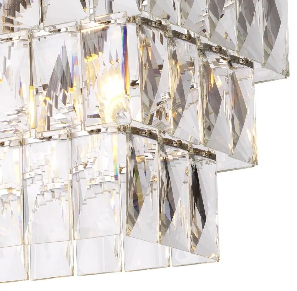 Lustra suspendata design LUX Amazone Rectangular, nickel 115384 HZ