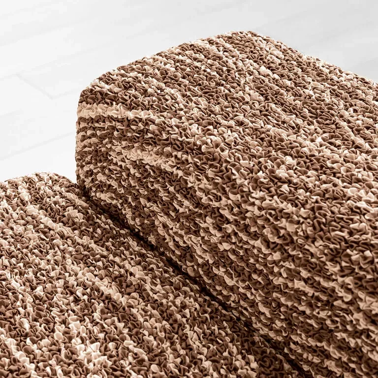 Huse bielastice UNIVERSO NOU dungi maro fotoliu cu manere de lemn (l. 40 - 70 cm)