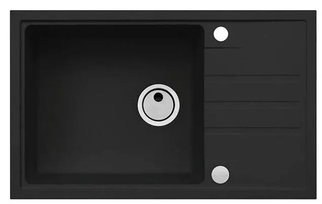 Chiuvetă de bucătărie ALVEUS 1149117 INTERMEZZO 78x48 cm negru mat