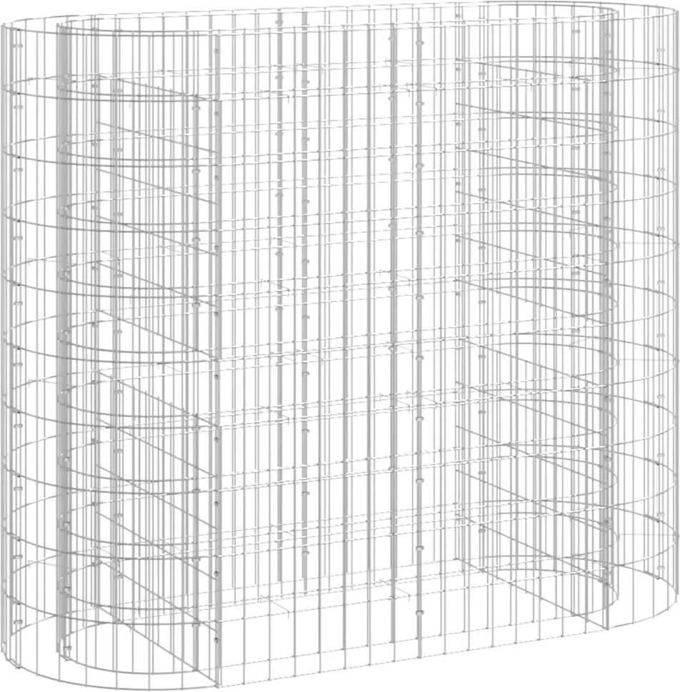 vidaXL Strat înălțat gabion, 120x50x100 cm, fier galvanizat