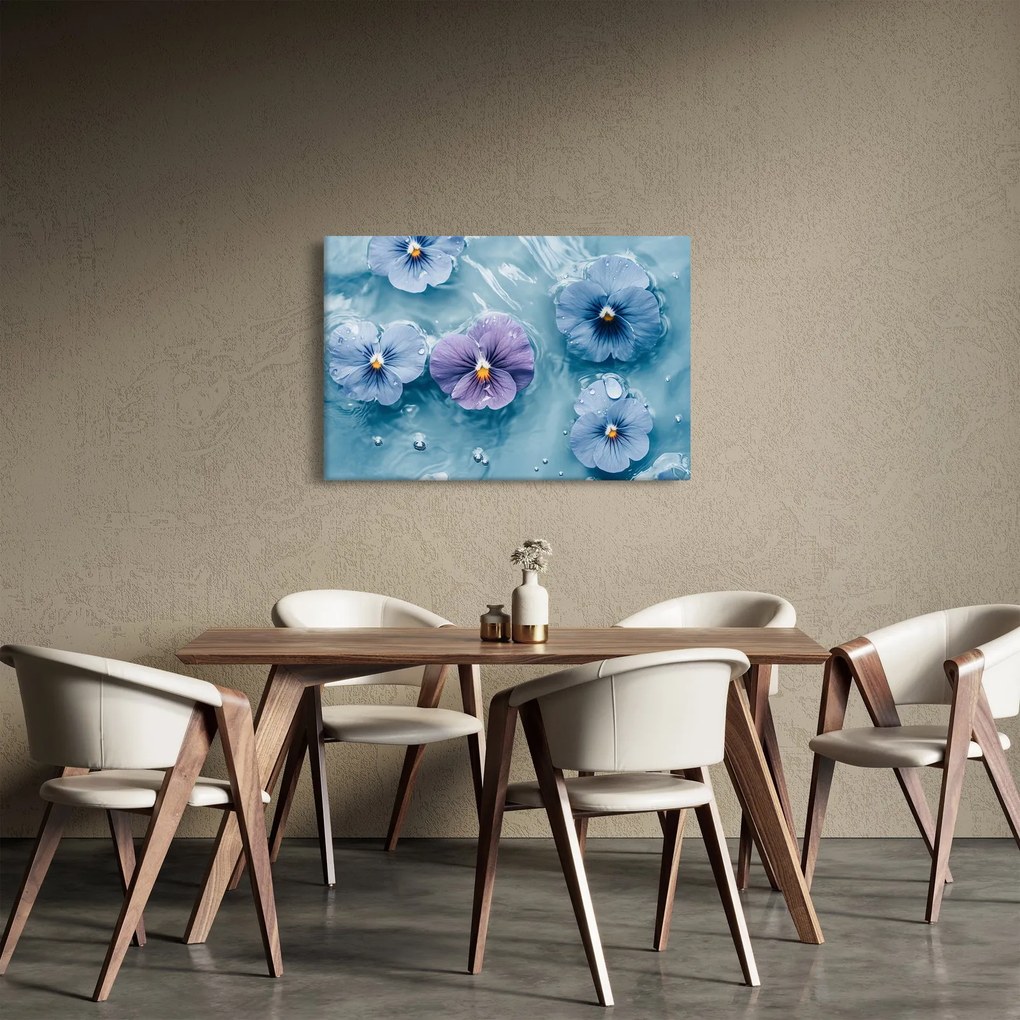 Tablou - Violete în apă (90x60 cm)