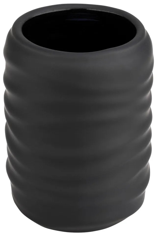 Suport pentru periuța de dinți negru din ceramică Illana – Wenko